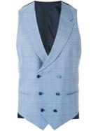 Caruso - Grid Waistcoat - Men - Silk/cotton/cupro/wool - 46, Grey, Silk/cotton/cupro/wool