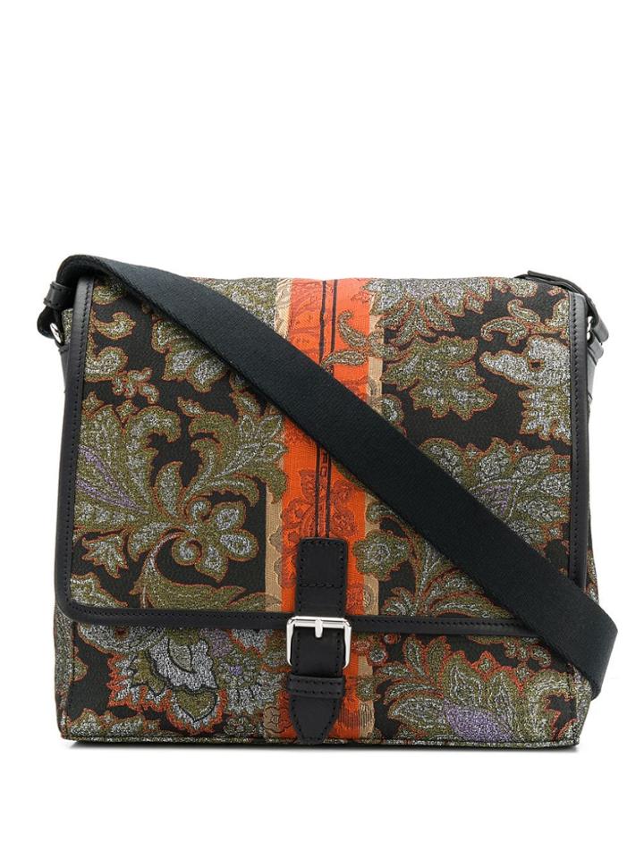 Etro Jacquard Messenger Bag - Green
