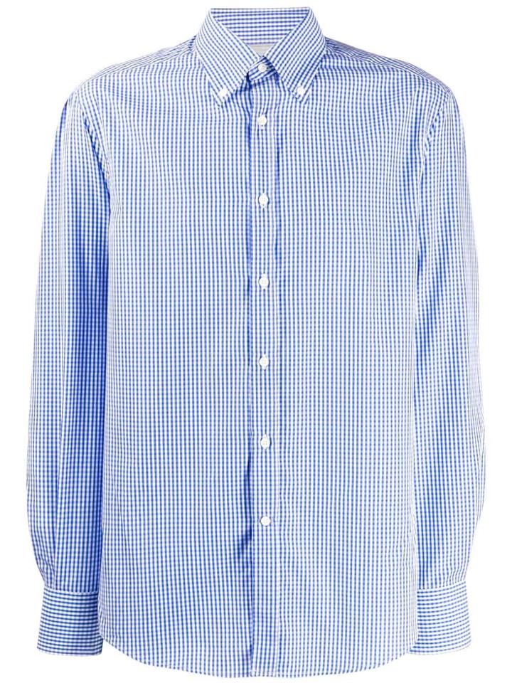 Brunello Cucinelli Vichy Print Shirt - Blue