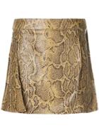 Chloé Snake Print Mini Skirt - Nude & Neutrals