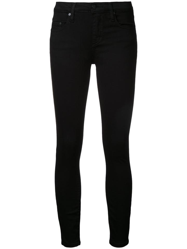 Nobody Denim Luxe Black Geo Skinny Ankle, Women's, Size: 26, Cotton/elastodiene/polyamide/modal