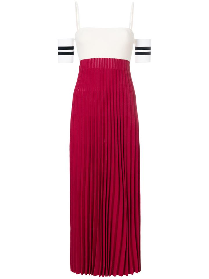 Mrz Cold Shoulder Knitted Dress - Red
