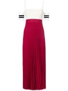 Mrz Cold Shoulder Knitted Dress - Red
