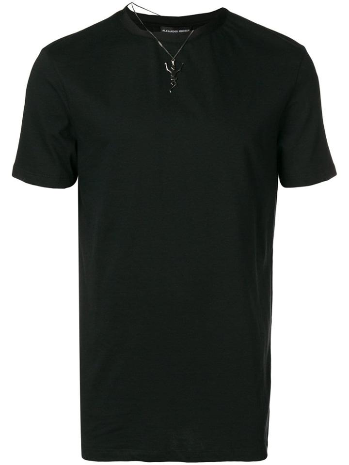 Alexander Mcqueen Dancing Skull Necklace T-shirt - Black