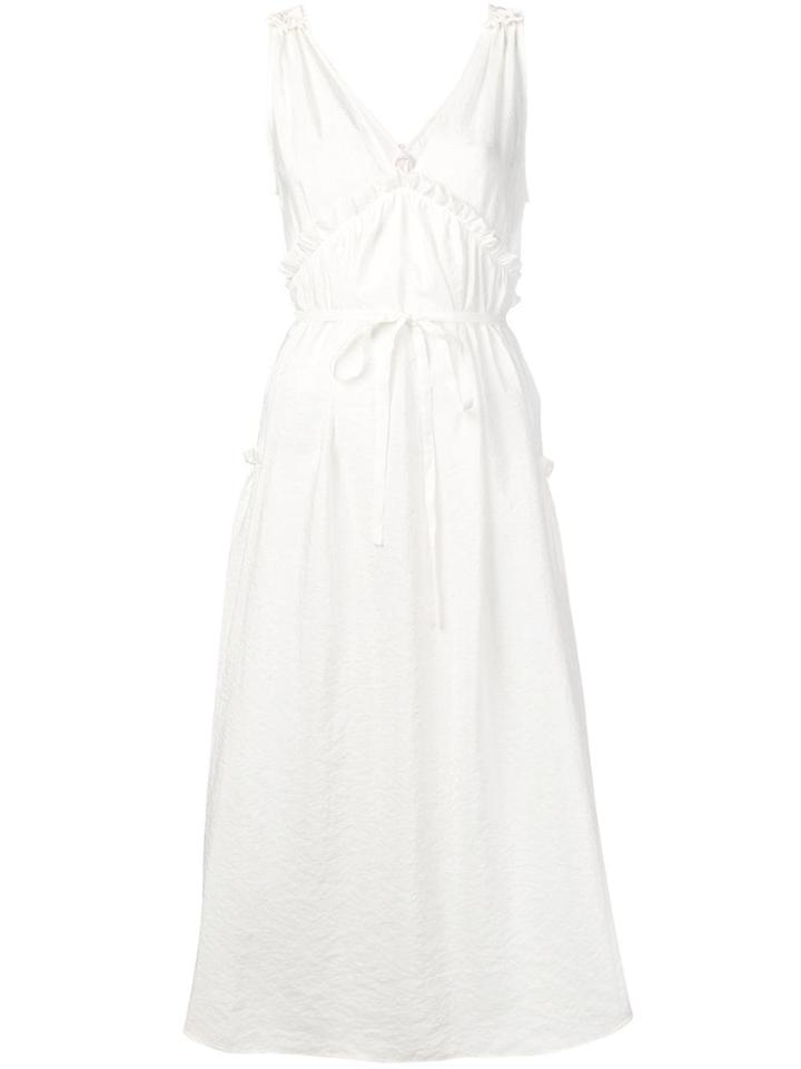 Isa Arfen V-neck Summer Dress - White
