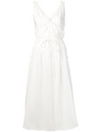 Isa Arfen V-neck Summer Dress - White