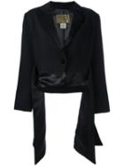 Kenzo Vintage Side Draped Jacket, Women's, Size: Large, Black