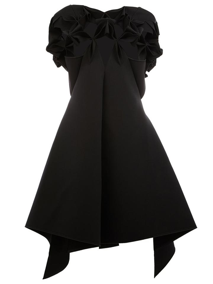 Junya Watanabe Comme Des Garçons Asymmetric Hem Dress, Women's, Size: Small, Black, Nylon