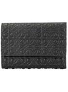 Loewe Engraved Logo Wallet - Black