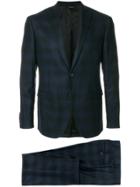 Claudio Tonello Checkered Stitch Two-piece Suit - Blue