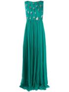 Just Cavalli Sequin Beaded Evening Dress - Green
