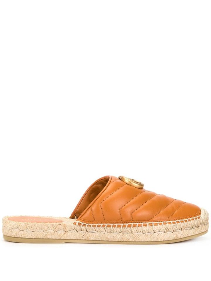 Gucci Double G Mules - 2202 Cognac