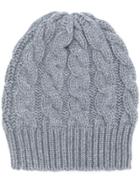 Antonia Zander Cable Knit Beanie - Grey