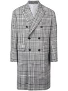 Calvin Klein 205w39nyc Double Breasted Check Coat - Grey