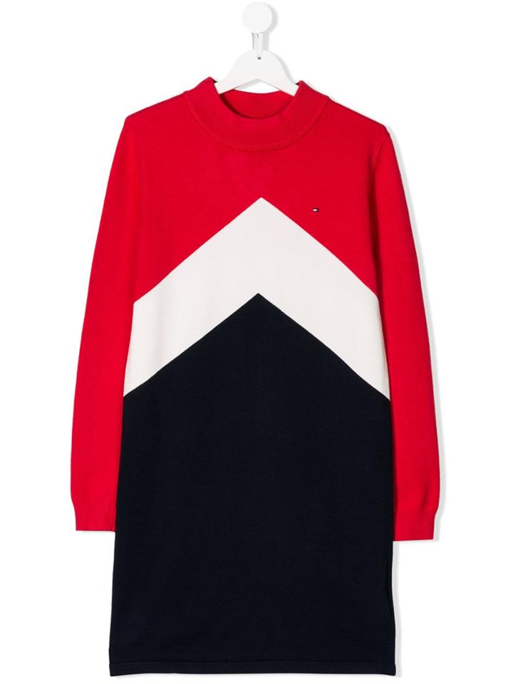 Tommy Hilfiger Junior Teen Chevron Dress - Red