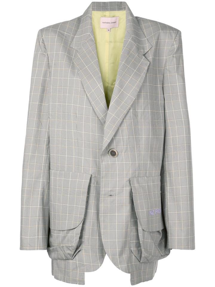Natasha Zinko Oversized Bag Pocket Jacket - Grey