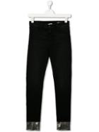 Dondup Kids Metallic Detail Trousers - Black