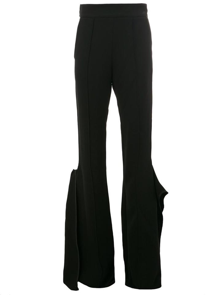 Maticevski Flared Trousers, Women's, Size: 8, Black, Polyester