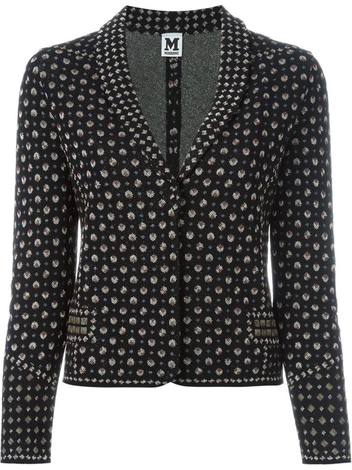 M Missoni Shawl Collar Patterned Jacket