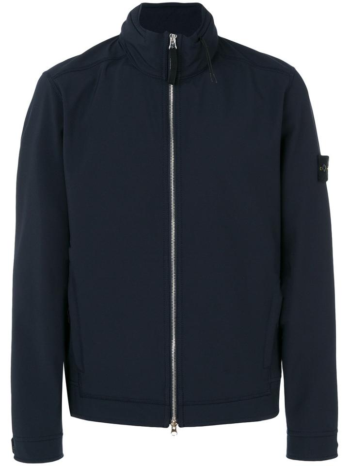 Stone Island - Zipped Jacket - Men - Elastodiene/polyester - Xxl, Blue, Elastodiene/polyester