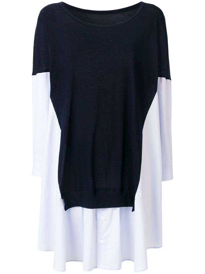 Y's Loose Fit Reconstructed Shirt - Blue
