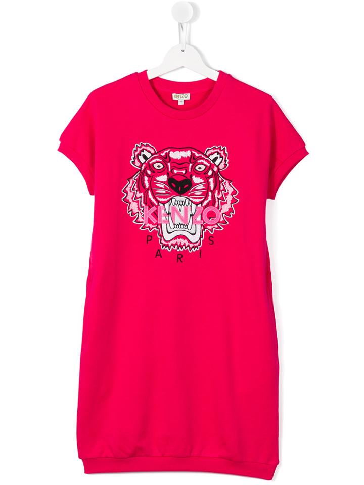Kenzo Kids Print T-shirt Dress - Pink & Purple