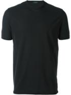Zanone Classic T-shirt, Men's, Size: 48, Black, Cotton