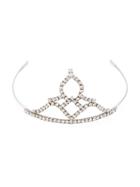 Saint Laurent Crystal Embellished Tiara, Women's, Grey, Crystal/brass