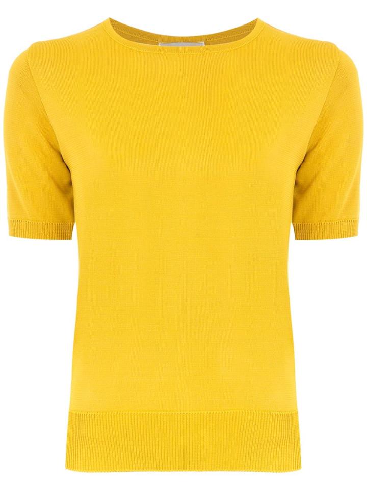 Egrey Panelled Knit Blouse - Yellow & Orange
