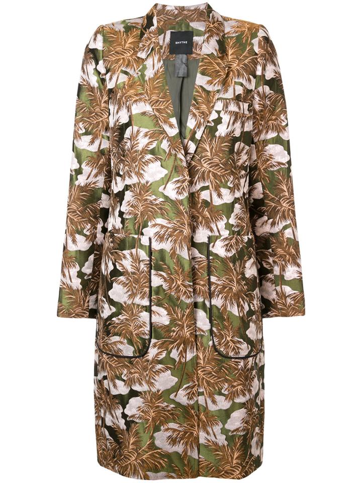 Smythe Foliage Jacquard Coat - Green