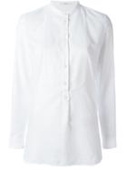 Lardini Band Collar Shirt, Women's, Size: 46, White, Cotton