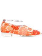 Jil Sander Floral Printed Ballerina Shoes - Yellow & Orange