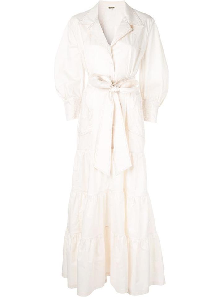 Johanna Ortiz Volume Tiered Maxi Dress - Neutrals