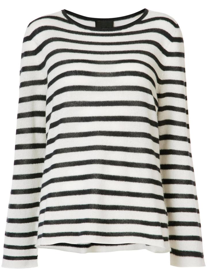 Nili Lotan - Striped Knitted Sweater - Women - Cashmere - Xs, White, Cashmere