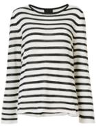 Nili Lotan - Striped Knitted Sweater - Women - Cashmere - Xs, White, Cashmere