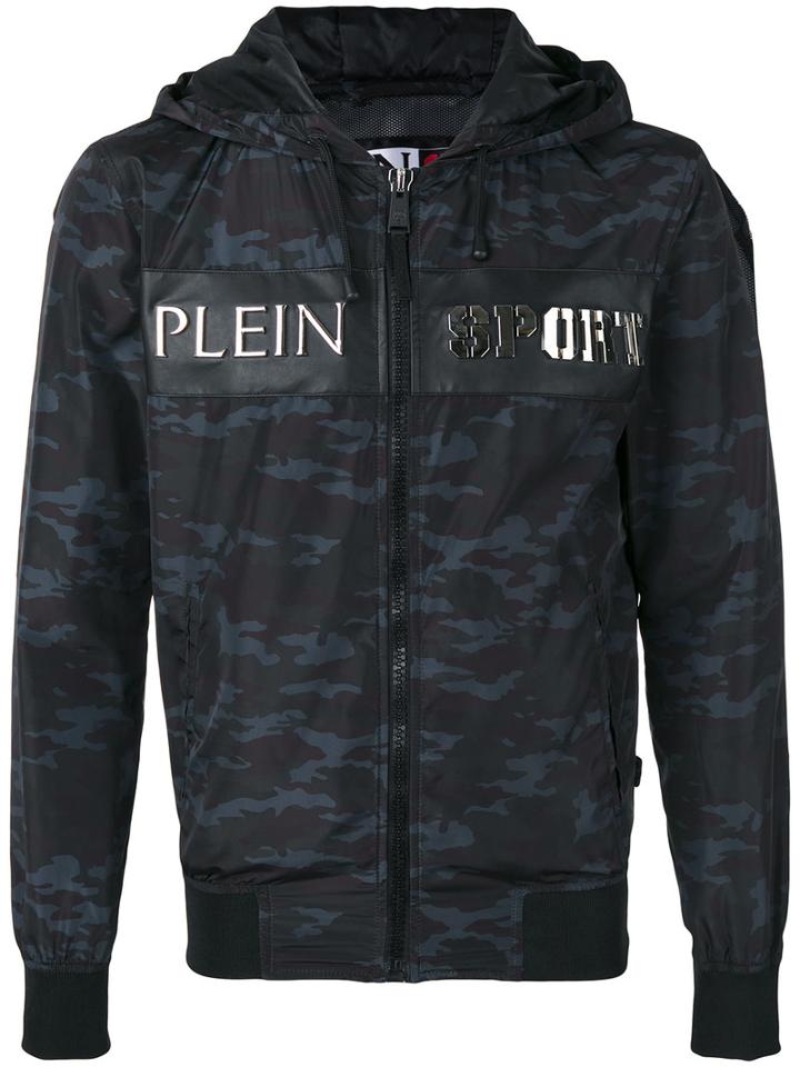 Plein Sport - Camouflage K-way Jacket - Men - Polyester - M, Black