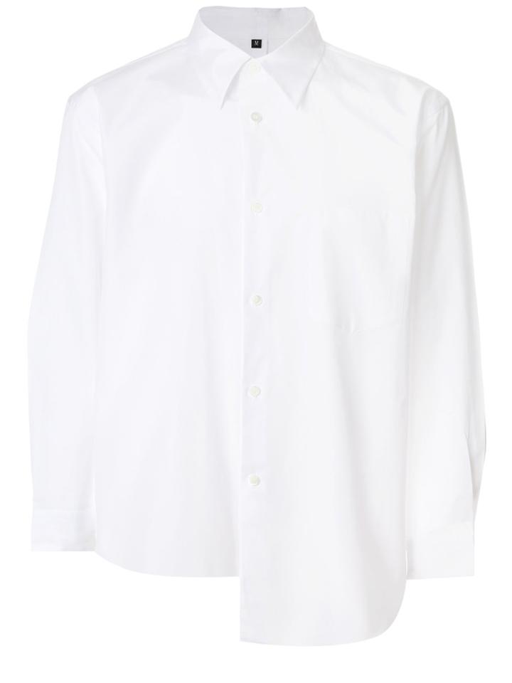 Comme Des Garçons Homme Plus Asymmetric Hem Shirt - White