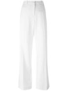 Calvin Klein Collection Tailored Straight Trousers, Women's, Size: 40, White, Cotton