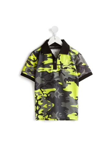 Philipp Plein Kids 'commando' Polo Shirt, Boy's, Size: 7 Yrs, Green