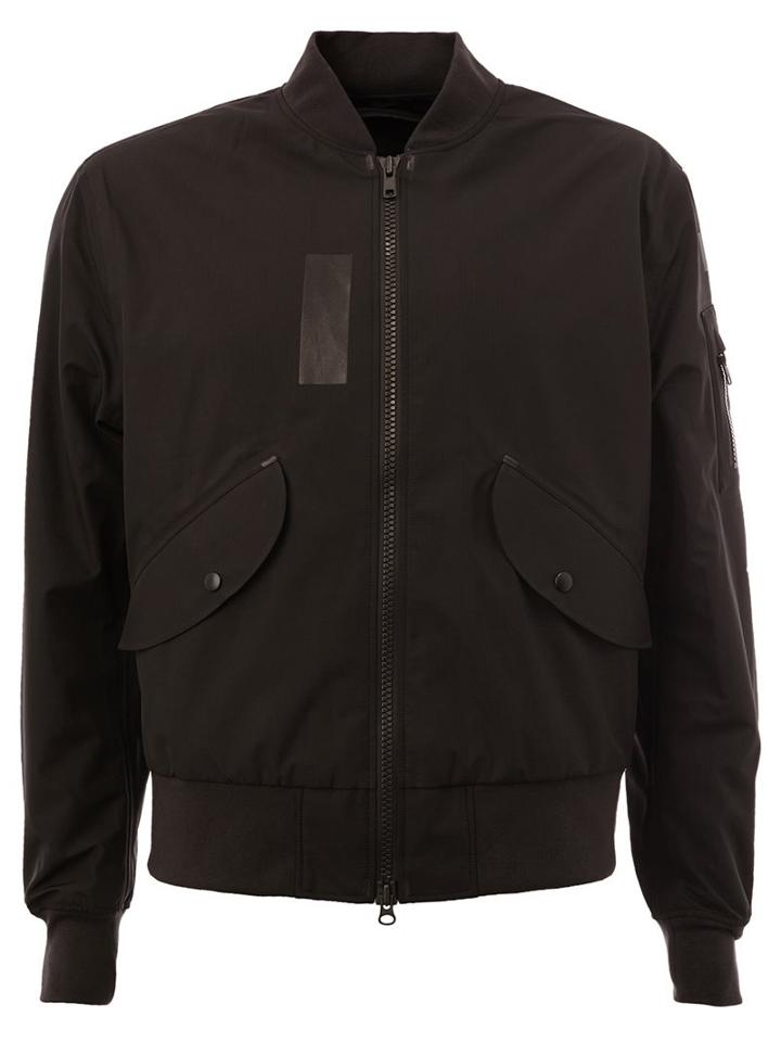 Yang Li Layered Bomber Jacket, Men's, Size: 52, Black, Polyamide/spandex/elastane/polyester/polyurethane