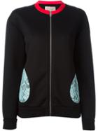 Christopher Kane Lace Insert Jacket, Women's, Size: Medium, Black, Modal/polyurethane/polyamide/viscose