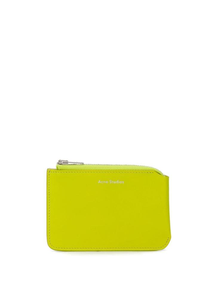 Acne Studios Logo Card Holder - Green