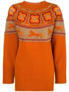 Alberta Ferretti Crochet Knit Jumper - Yellow & Orange