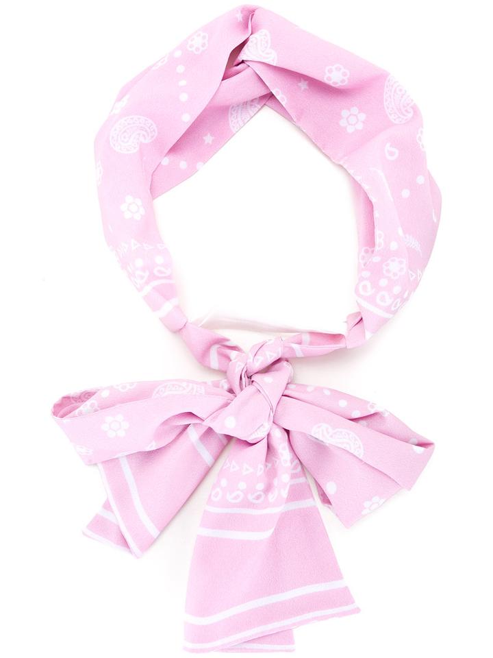 Fleamadonna - Paisley-print Headband - Women - Polyester - S, Women's, Pink/purple, Polyester