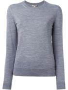 Burberry Elbow Patch Sweater, Women's, Size: Small, Grey, Wool