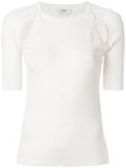 Fendi Cut-detail T-shirt - White
