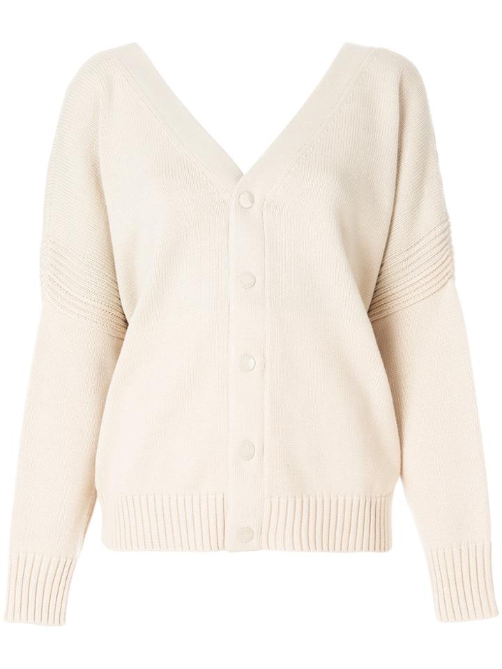 See By Chloé Chunky V-neck Cardigan - Nude & Neutrals