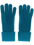 N.peal Ribbed Cashmere Gloves - Green