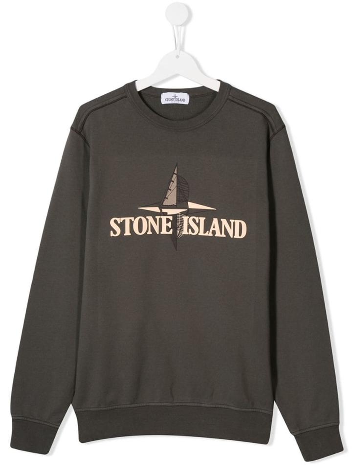 Stone Island Junior Logo Sweatshirt - Grey