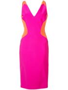 Mugler - Colour Block Sleeveless Mini Dress - Women - Polyamide/spandex/elastane/viscose - 34, Pink/purple, Polyamide/spandex/elastane/viscose